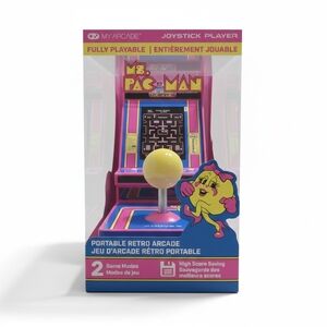 My Arcade Ms. Pac-Man Portable Retro Arcade - Pink and Yellow Brand New In Box